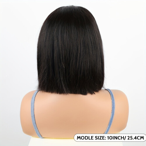 Περούκα 12" Straight Bob HD με δαντέλα μπροστά, πυκνότητα 250%, ανθρώπινη τρίχα, 1