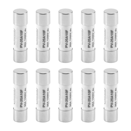 10 Pcs 1000 Fuse Solar PV Explosion-proof Silver - 20A