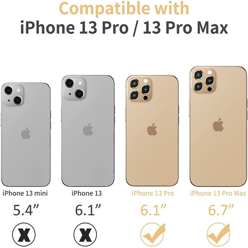 Προστατευτικό φακού κάμερας LEEYNEER3Pack συμβατό με iPhone13Pro Max/13Pro, σκληρυμένο γυαλί HD, 1