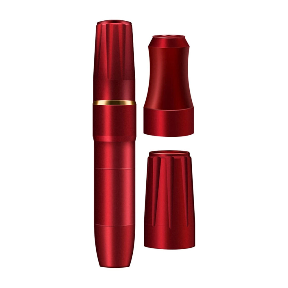 Red Rotary Tattoo Pen With Dual Needle Interface For Eyebrow And Lip Permanent Makeup,