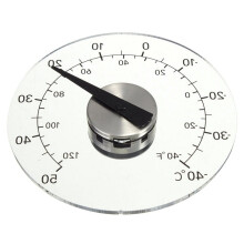 Outdoor Wall-Mounted Thermometer Household Lead-Free Self-Adhesive Transparent Waterproof Thermometer Battery-Free 11cm