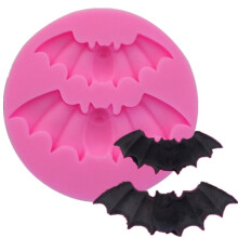 Moldes de silicona de grado alimenticio de 20 piezas, compatibles con fondant, chocolate, caramelos, resina UV y epoxi - Rosa murciélago, 56x8 mm,