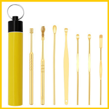 Ear Wax Removal Tool Kit Spiral Stainless Steel Ear Picker Set with Storage Box, Reusable Curette