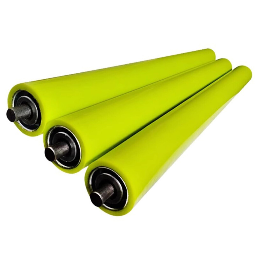 3Pack Polyurethane Coated Heavy Duty Stainless Steel Conveyor Rollers 35X350mm For Industrial Use 9099447035745