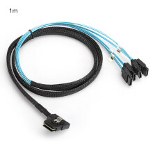 Cablu SATA prin turnare prin injecție, suportă SAS de mare viteză de 12 Gbps pentru servere mari, performanță a semnalului optimizată pentru