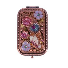 NUOLUX Oglindă machiaj Compact Poșetă mică de buzunar Oglindă compactă Poșetă de mână Vintage Geantă de mână pentru femei Vintage