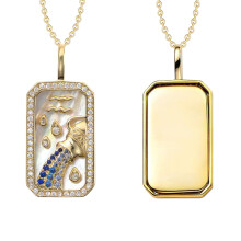 Decorazione per la casa Gnobogi Collana con 12 costellazioni con diamanti e pietre colorate Collana con zirconi 12 costellazioni in offerta