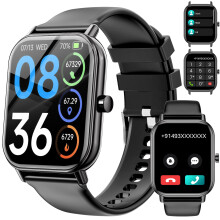 1,85"-os női okosóra fitnesz- és lépésszámlálóval, Bluetooth hívással, IP67 vízállósággal, iPhone és Android kompatibilis (rózsaszín)