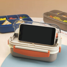 Cyber Monday-aanbiedingen 2024: Viflosae Bento Box voor volwassenen, herbruikbare plastic lunchbox met luchtdichte en magnetronbestendige afsluiting.