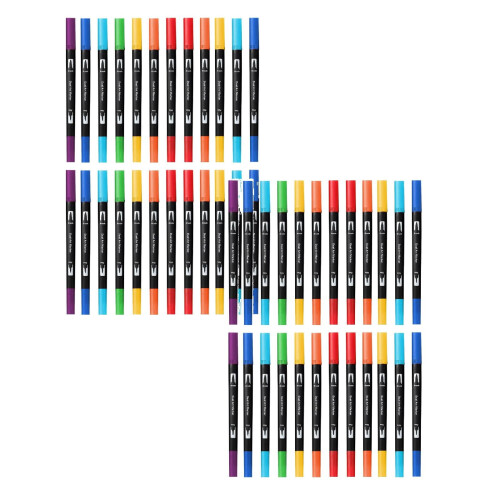 Μαρκαδόροι Xubond Pen Brush 24 Χρώματα, Λεπτή & Σφαιρική Άκρη, Μαρκαδόροι 5ml για Σχέδιο,