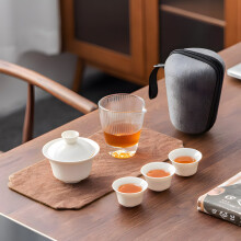 Keraaminen Gaiwan Kungfu -teesetti, kiinalainen tali-jade-valkoinen posliinikulho teematolla ja infuusiolaitteella, kannettava kotikäyttöön,