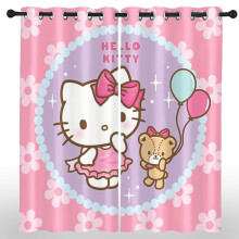Hello Kitty Sanrio függöny otthoni rajzfilm3D nyomtatott poliészter szerelmes lány ablakárnyékoló sötétítő hálószoba nappali stílusú