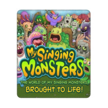 Tappetino per mouse My Singing Monsters 25x30 cm con bordo cucito, base in gomma antiscivolo, tessuto in lycra lavabile - Compatibile con computer e