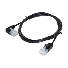 DO ultracienkiego kabla Ethernet Cat6 RJ45, kabel sieciowy UTP, kątowy do prostego, 90 stopni Cat6a LAN do laptopa