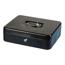 Gardenne Pokladnička s rukojetí, vkladní plechová pokladnička se zámkem, ohnivzdorná pokladní schránka, nárazuvzdorná, bezpečná s více
