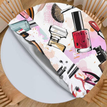 American Flag Patchwork Round Tablecloth, Patriotic USA Flag Table Cloth for Wedding/Banquet/Parties, Waterproof Cover for 40"-44" Tables
