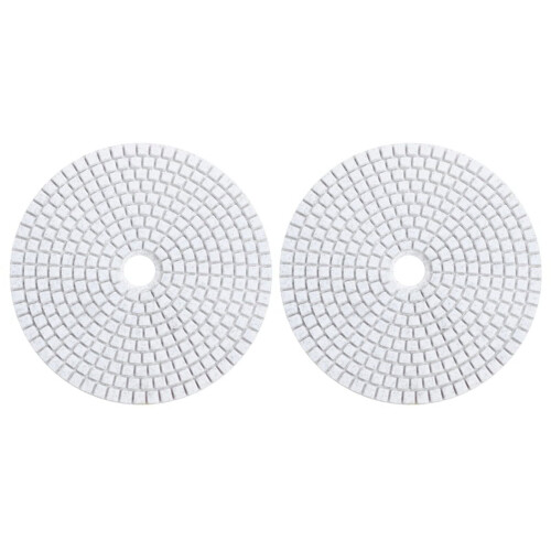 2 discos de polimento diamantados úmidos de 5 polegadas (125 mm) para mármore e granito, grãos 30