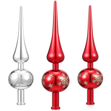 3-teiliges Set Weihnachtsbaumspitzen, Christbaumkugeln, Weihnachtsschmuck
