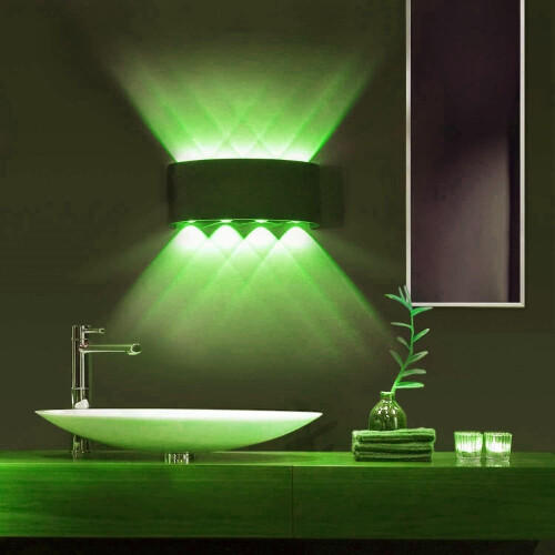 LINLIN8W Φωτιστικά τοίχου LED Πάνω & Κάτω, Φωτιστικό αλουμινίου εσωτερικού χώρου για 2
