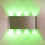 LINLIN8W Φωτιστικά τοίχου LED Πάνω & Κάτω, Φωτιστικό αλουμινίου εσωτερικού χώρου για 1