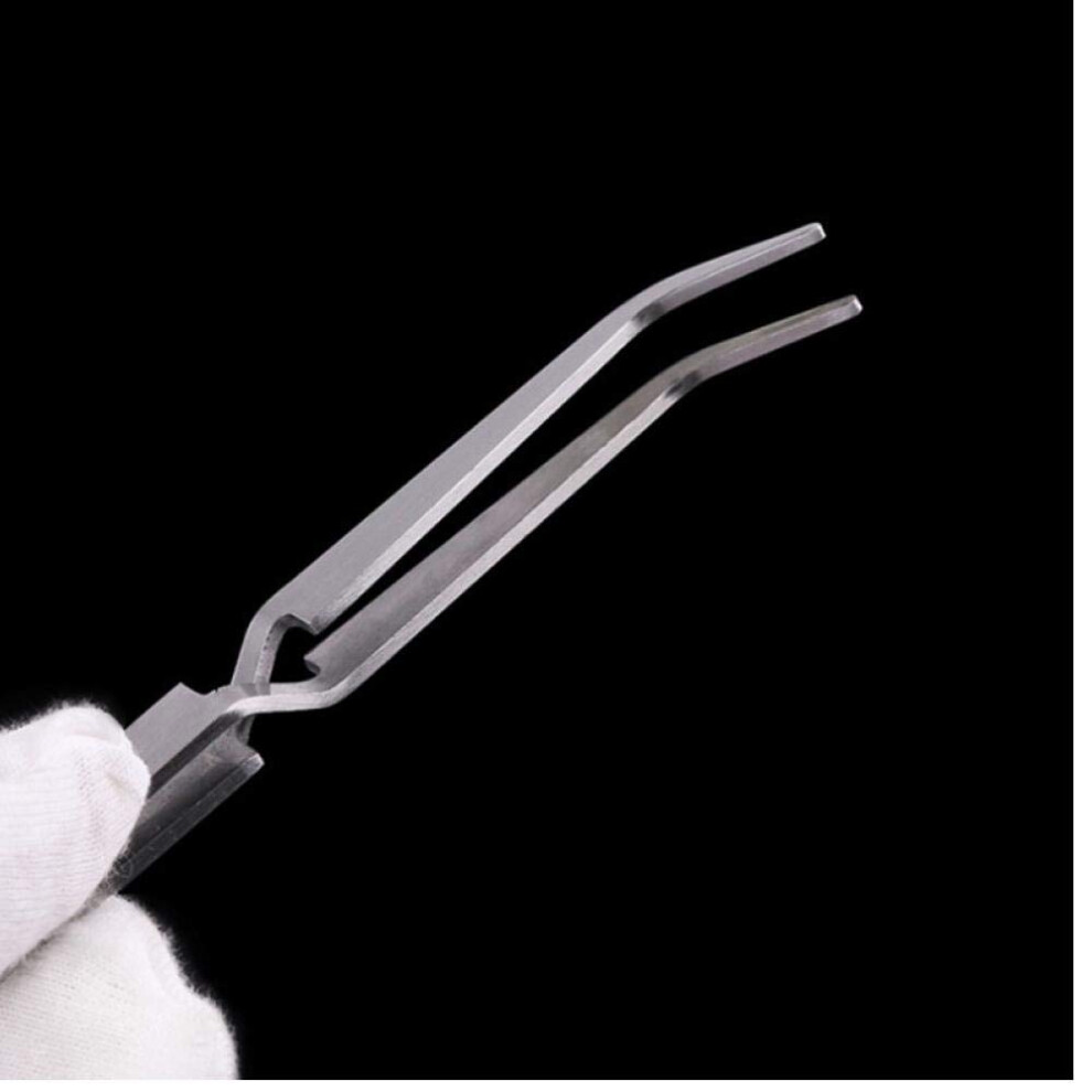 Eyelash Extension Tweezers Stainless Steel Precision Grip for Nail Art and Acrylic Pinch Clamp