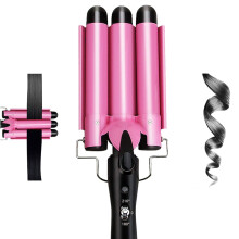 Triple Barrel Curling Iron Hair Waver for Beach Waves with Fast Heatup and Adjustable Temperature