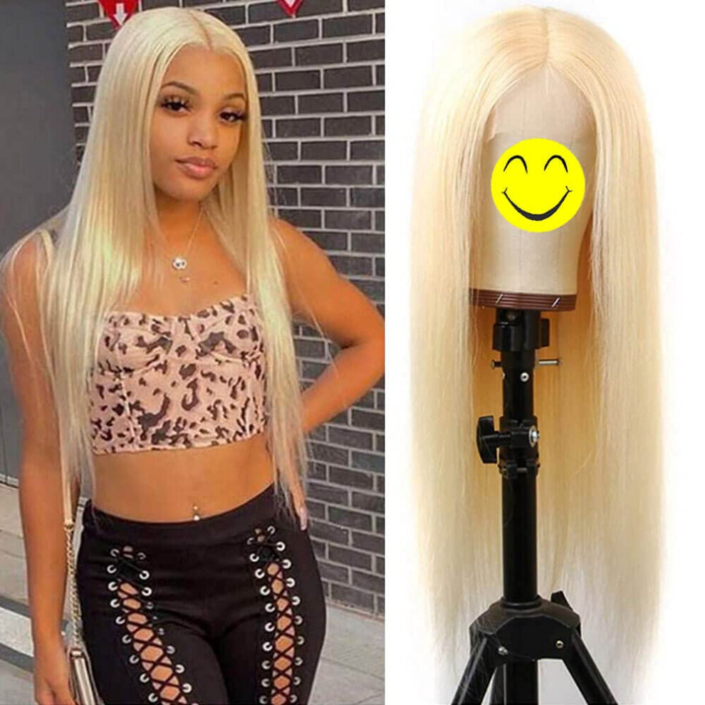24 Inch 613 Blonde Lace Front Human Hair Wig Pre Plucked TPart Brazilian Virgin Hair 150% Density