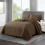 Reversible Quilted King Bedspread with Shams Soft Lightweight Embossed Machine Washable Coffee 1