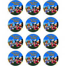 Clubhouse (Nr4) - Edible Cupcake Toppers - 2" cupcake (12 pieces/sheet)
