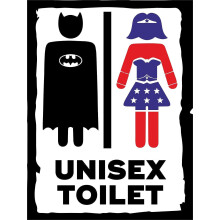 PaBoe képregény szuperhős ihlette unisex WC fémtábla fürdőszoba retró vintage 8x12 fémtábla fali dekoráció lakberendezés