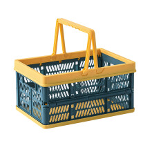 VALSEEL Foldable Storage Basket Shopping Basket Fruit And Vegetable Storage Box Outdoor Picnic Basket Plastic Vegetable Basket