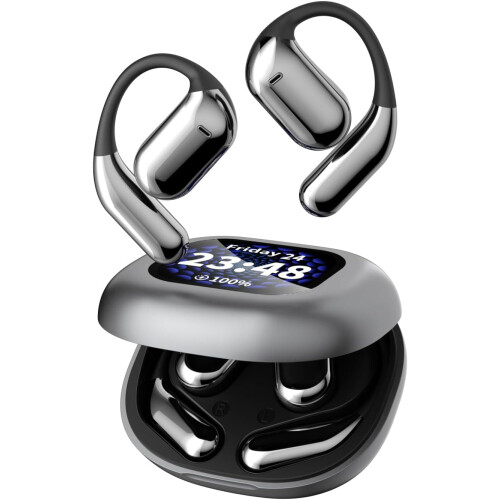 Ακουστικά Bluetooth 5.4 με ανοιχτό αυτί, ασύρματα ακουστικά, ενσωματωμένα ακουστικά με