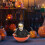 KAGAYD Κινούμενο μπολ με γλυκά για το Halloween, με ενεργοποίηση κίνησης, κόκκινα μάτια 3