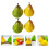 Yongwei ψεύτικο αχλάδι 6 τεμάχια μοντέλα αχλαδιών, ρεαλιστικές προσομοιώσεις 5