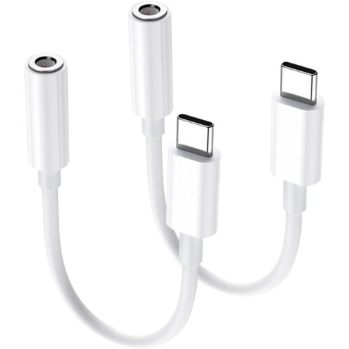 [2 τεμάχια] Προσαρμογέας USB C σε 3,5 χιλ., Καλώδιο Aux Audio Dongle Συμβατό με Galaxy S22/S21/Note20/A53,
