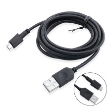 Cable de carga micro-USB para ratón, fabricado en PVC y nailon, fiable y resistente para los ratones ALIENWARE AW610M y AW310M.
