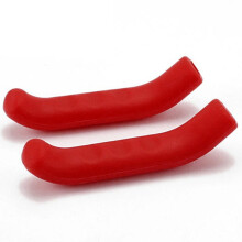 QIFEI 1 Pair Anti-Slip Brake Handle Silicone Sleeve Mountain Road Bike Dead Fly Universal Type Brake Lever Protection Cover Red