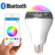 LED Music Light Bulb With Smart Bluetooth Speaker Multi Color Changing APP Control Remote RGB One-to-one Connection