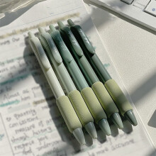 karymi 5PC 0.5mm Fine Ink Pen Set, Gradient Green, Quick-drying, Eye-friendly for Study, Sketch, Comic, Technical Drawing, 0.1ml each