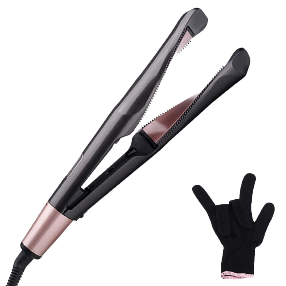 2 in 1 Ionic Hair Straightener and Curler with Adjustable Heat, Ceramic Tourmaline, Fast Heat Up
