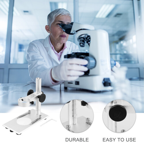 Adjustable Base Microscope Stand USB Lifting Holder Bracket Support Aluminum Alloy 1
