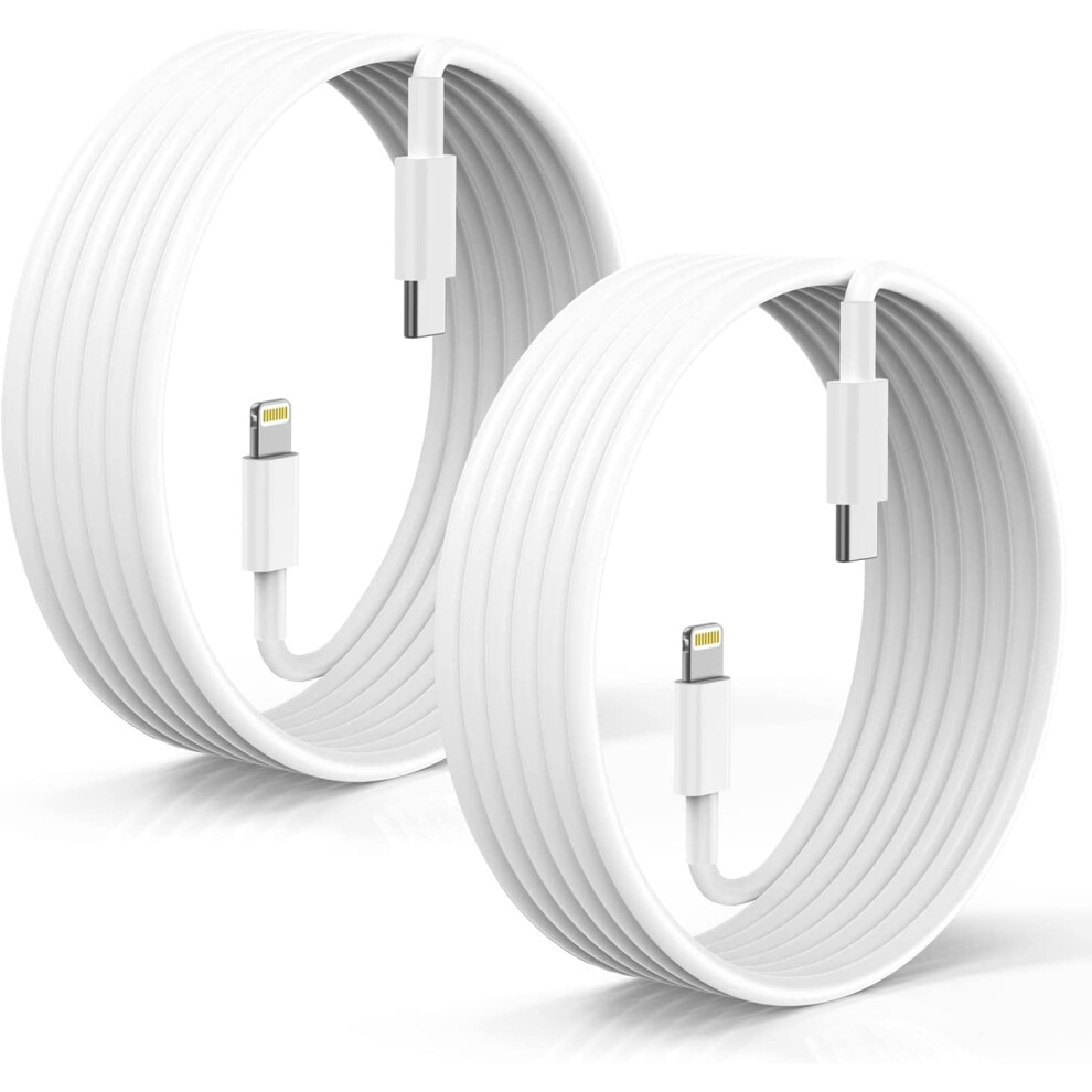2Pack 10Ft Usb-C To Lightning Cable [Apple Mfi Certified] Compatible With Apple Iphone 12 Fast Charger 9773935986596