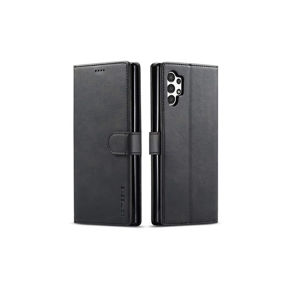 Skalo Compatible With Samsung A13 4G Lc.imeeke Pu Leather Wallet Case - Black 9773935985896
