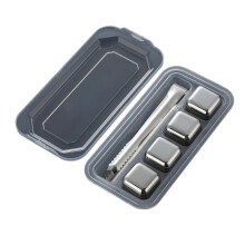 Reusable Stainless Steel Ice Cubes Stones - Compatible with Your Favorite Beverage - Reusable Ice Cube Metal Stones (Blue)