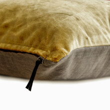 Goldene Samt-Kissenbezüge (30 x 30 cm), doppelseitig, mit Lederreißverschluss, für Sofa, modernes Uni-Design – kompatibel mit Jules