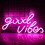 Rosa Good Vibes neonskylt neonljus för sovrum rosa 1