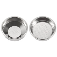 2x Kávészűrő, 51 mm-es rozsdamentes acél kávészűrő kosár, nyomásmentes kávéfőző szűrők A és B