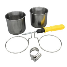 2 set per uccelli: contenitore per cibo, tazza, accessori da viaggio, alimentazione per pappagalli, mangiatoia per animali domestici, supporto con
