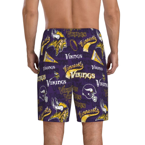 Ανδρικό κοντό παντελόνι πιτζάμας Vikings με αθλητικό λογότυπο ομάδας ποδοσφαίρου 2