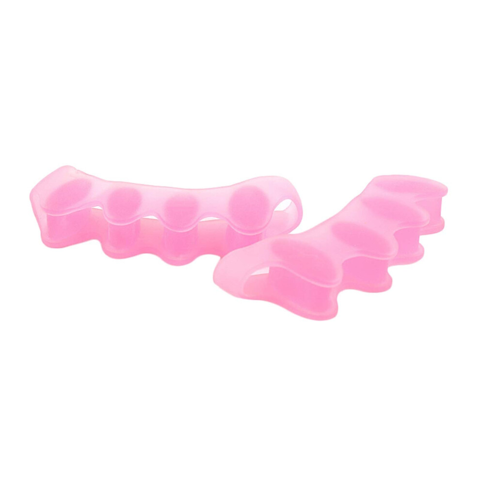 Yellow Toe Separator And Silicone Toe Stretcher For Foot Pain Relief, Bunions, Hammertoes, 2Pcs